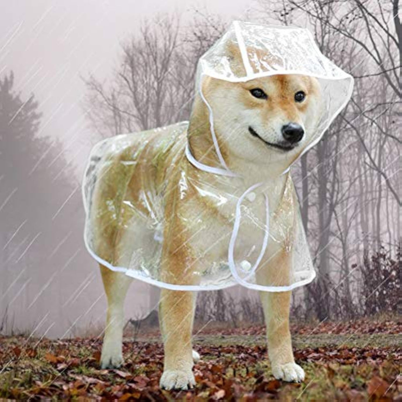 Clear Raincoat For Small Medium Dogs Pet Waterproof Clothes