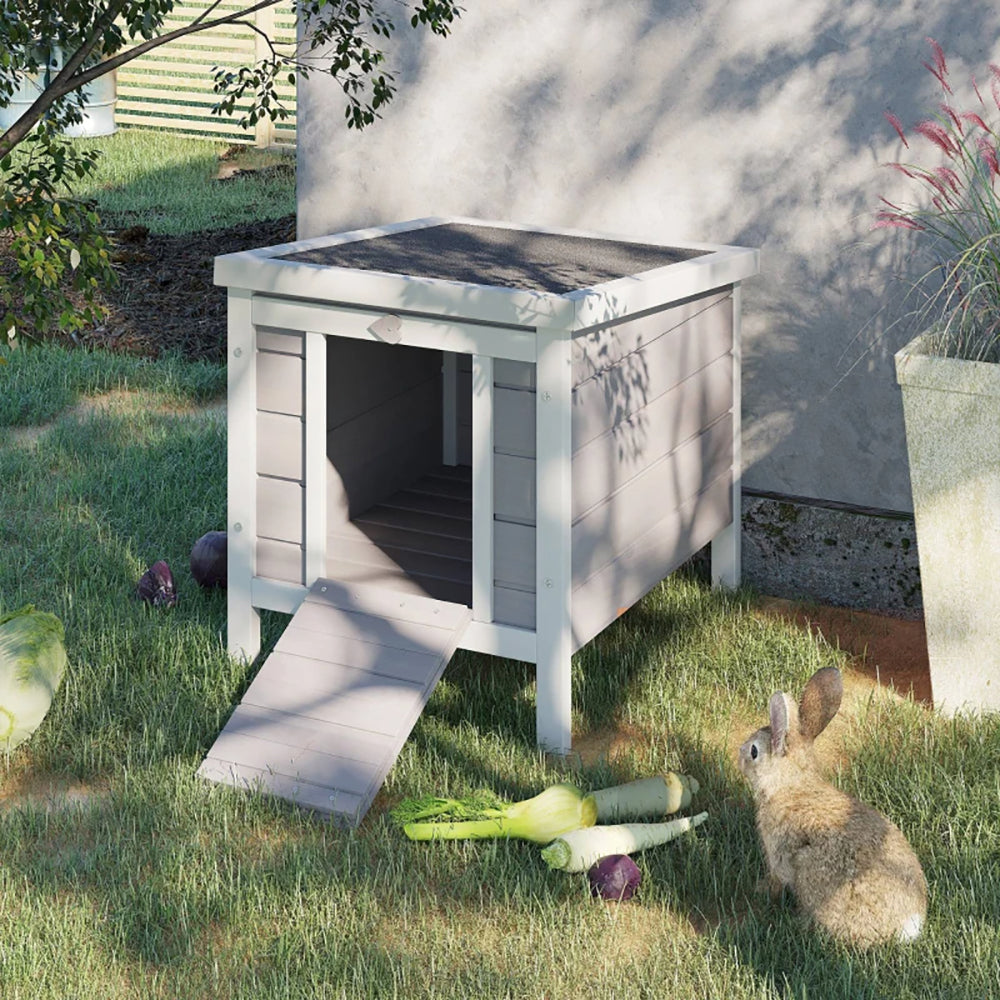 Small Wooden Rabbit Hutch Bunny Cage Guinea Pig Duck House Dog