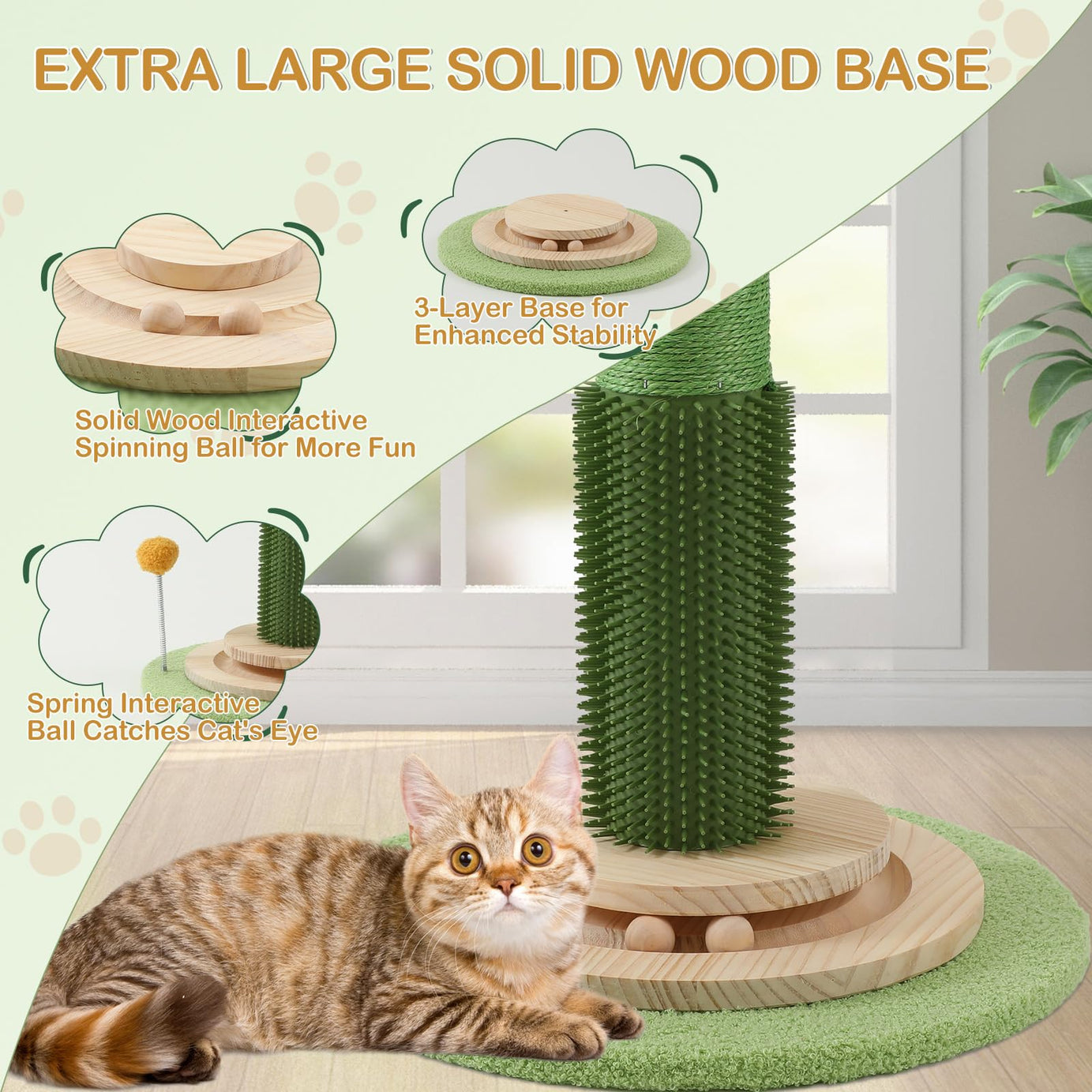 Cat Scratching Post Tall Scratcher Tree For Indoor Cats Adults