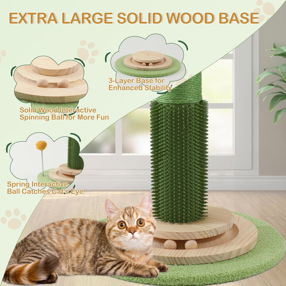 Cat Scratching Post Tall Scratcher Tree For Indoor Cats Adults
