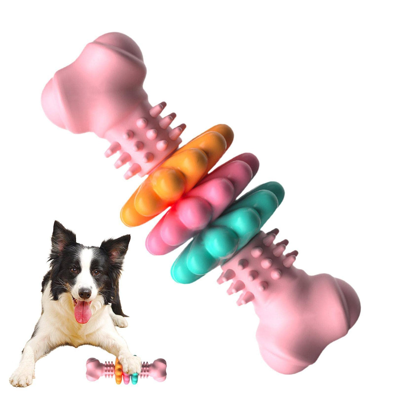 Dog Chew Toy Bone Type Dogs Teeth Cleaning Toys Indestructible Tpr