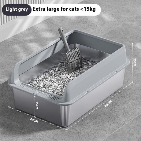 Stainless Steel Litter Box Cat Toilet