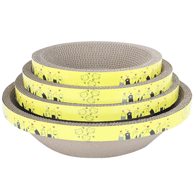 Lint-free Corrugated Cardboard Cat Scratching Post In A Bowl Shape