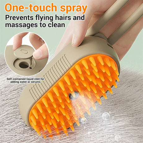 Cat Steam Brush Steamy Dog 3-in-1 Electric Spray Hair Brushes