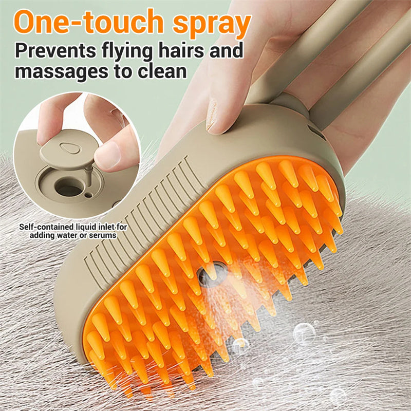 Cat Steam Brush Steamy Dog 3-in-1 Electric Spray Hair Brushes