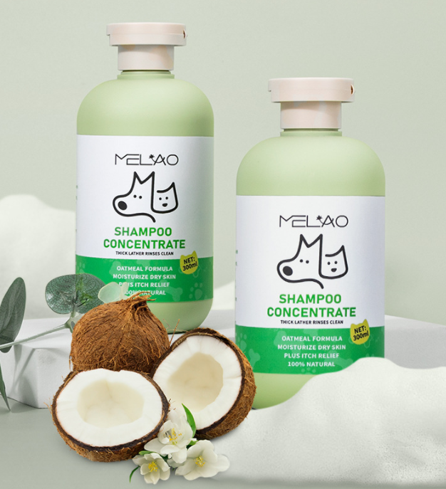 Natural Pet Oatmeal Shampoo With Coconut Chamomile Moisturizes Skin