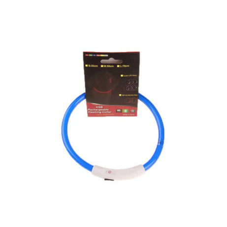 Pet Flashing Collar USB Rechargeable Glowing Necklace Safety Light