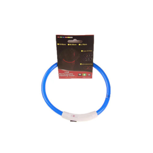Pet Flashing Collar USB Rechargeable Glowing Necklace Safety Light