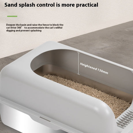 Alloy Litter Box Easy To Clean Widen And Thicken Leak-proof Sand