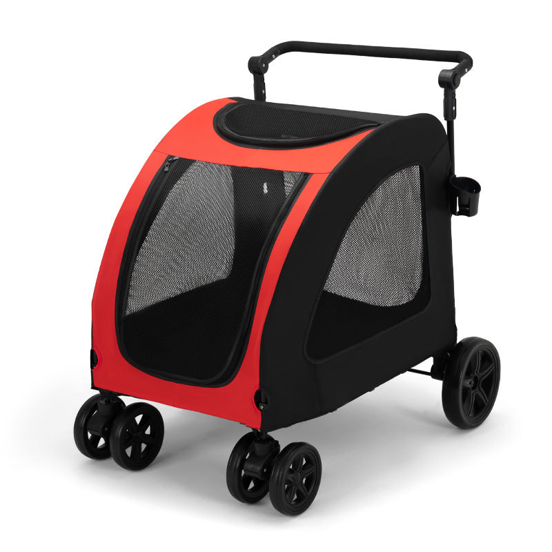 Foldable Pet Stroller For Multi Cats And Large Dogs Lightweight