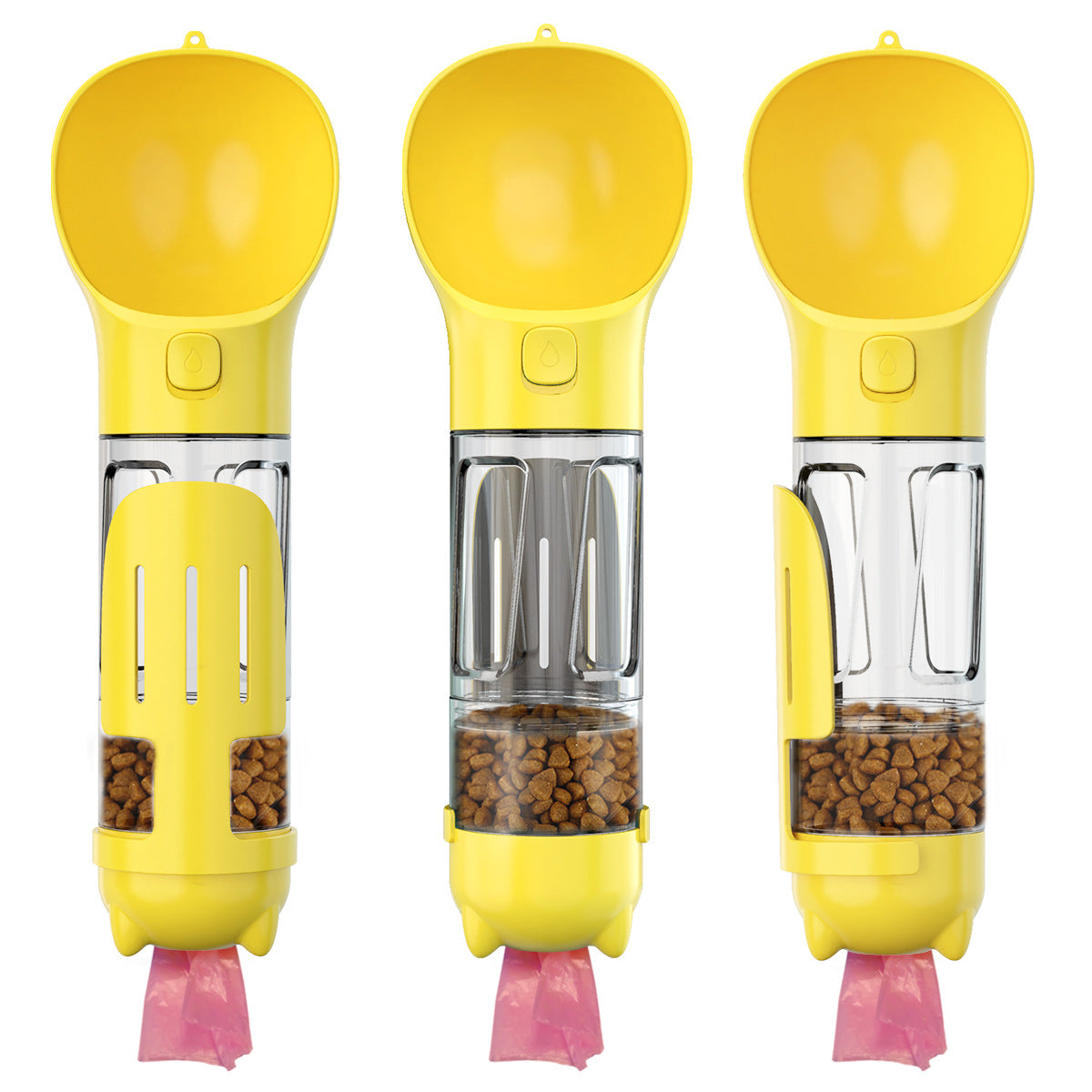 300 500ml Portable Multifunction Dog Water Bottle Food Feeder