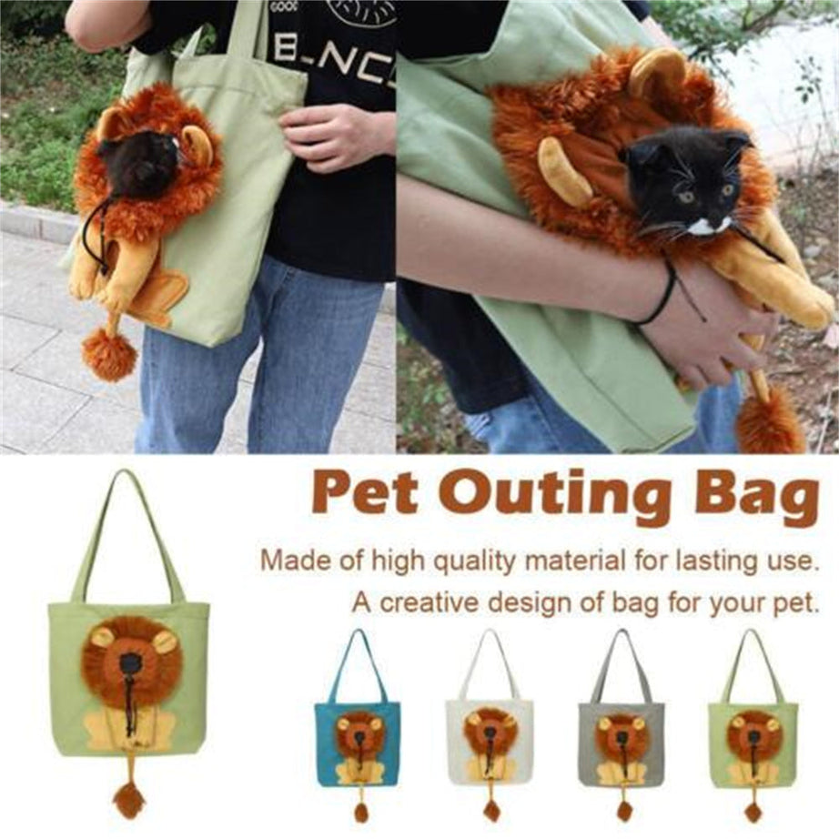 Soft Pet Carriers Lion Design Portable Breathable Bag Cat Dog