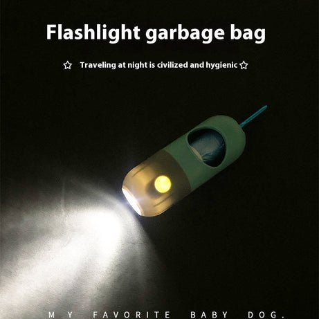 LED Light Pet Waste Bag Dispenser For Dogs Cats Dog Poop Scooper