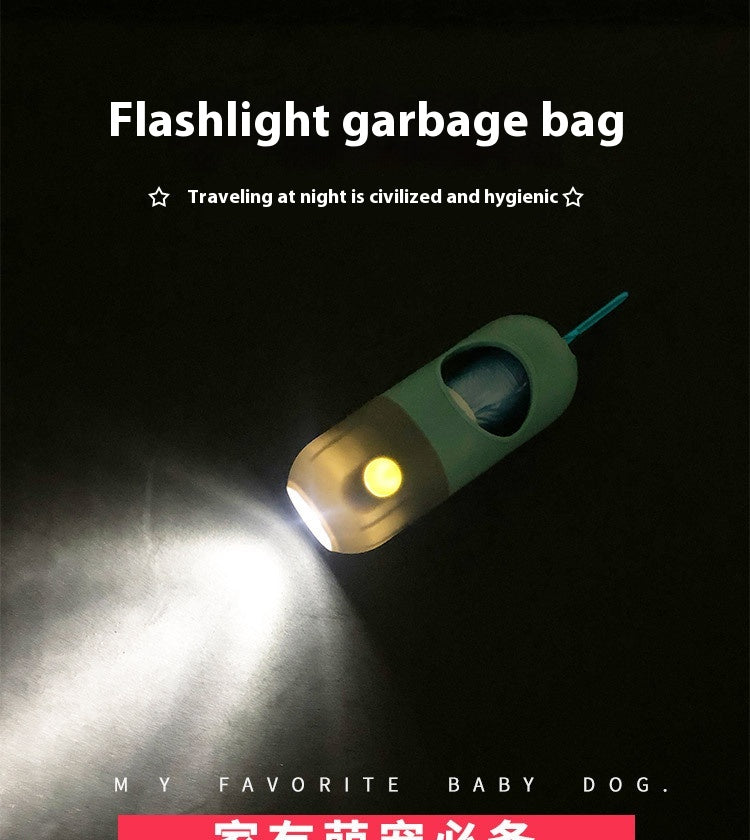 LED Light Pet Waste Bag Dispenser For Dogs Cats Dog Poop Scooper