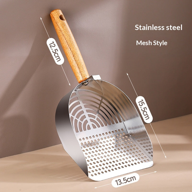 Simple Household Stainless Steel Cat Litter Scoop