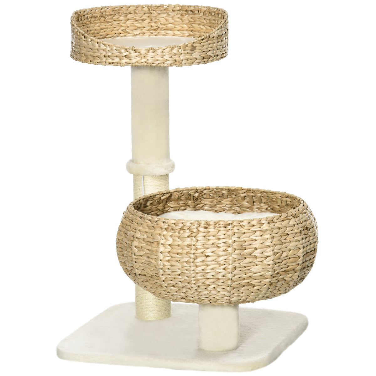 72cm Cat Tree Kitten Tower With Sisal Scratching Post Two Beds Toy