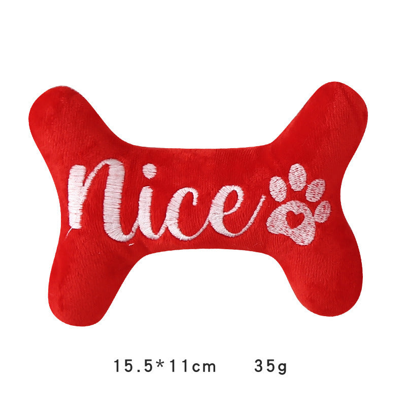 Christmas Dog Plush Sounding Puppy Pets Toy Santa Claus Decorations