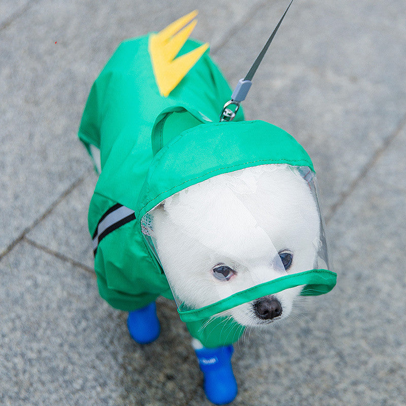 Puppy Dog Raincoat Four-legged Waterproof All-inclusive Teddy