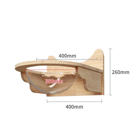 Pet Cat Climbing Frame Wall Type Solid Wood Hanging Platform Ladder