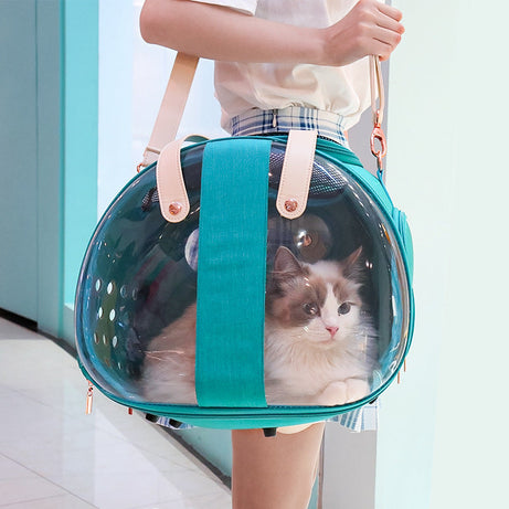 Double Fish Transparent Dog Bag Puppy Cat Cane Backpack Accessory