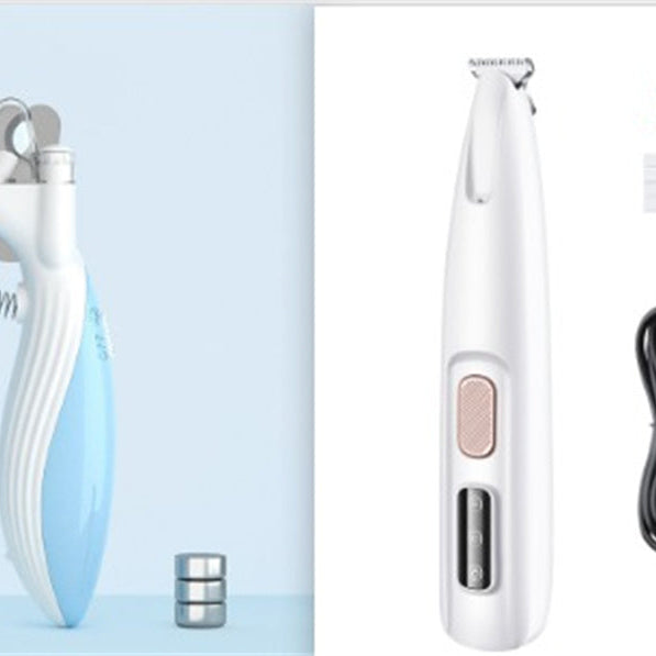 Pets Dog Paw Trimmer With LED Light Fully Waterproof Pet Hair