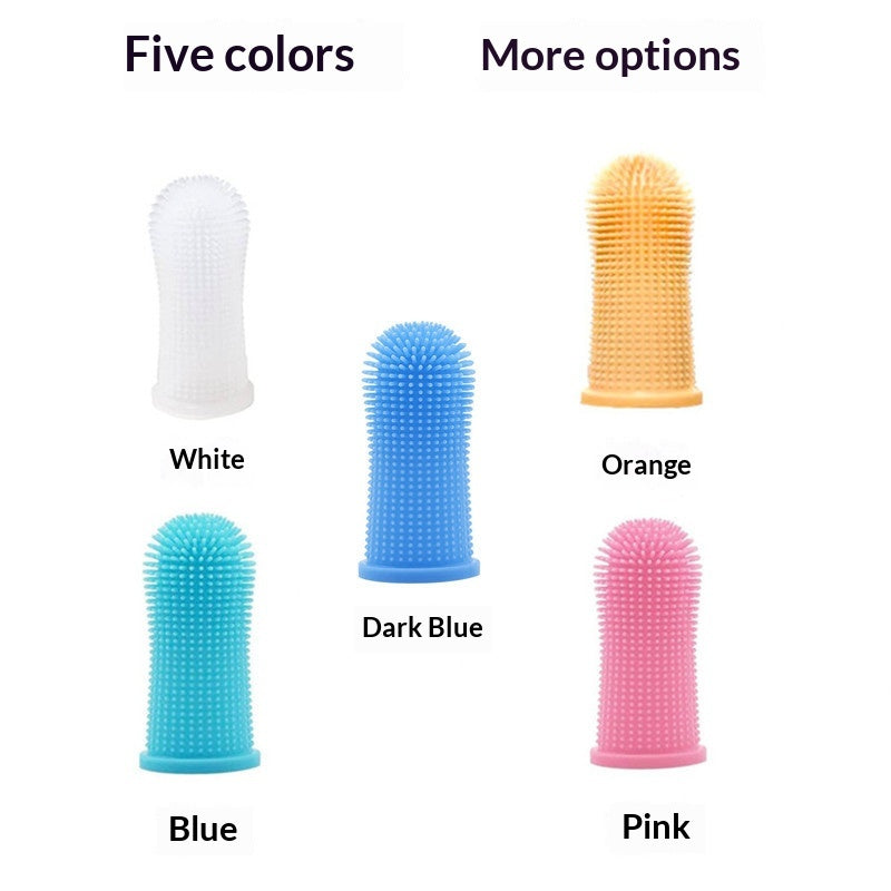 360-degree Silicone Finger Toothbrush For Pets Deep