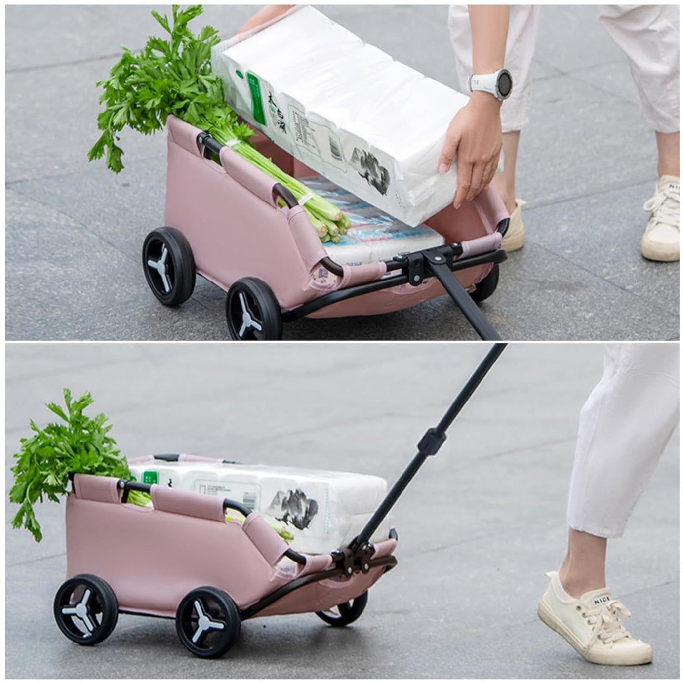 Pet Stroller Dog Cat Trolley Out Small Pet Cart Portable Foldable
