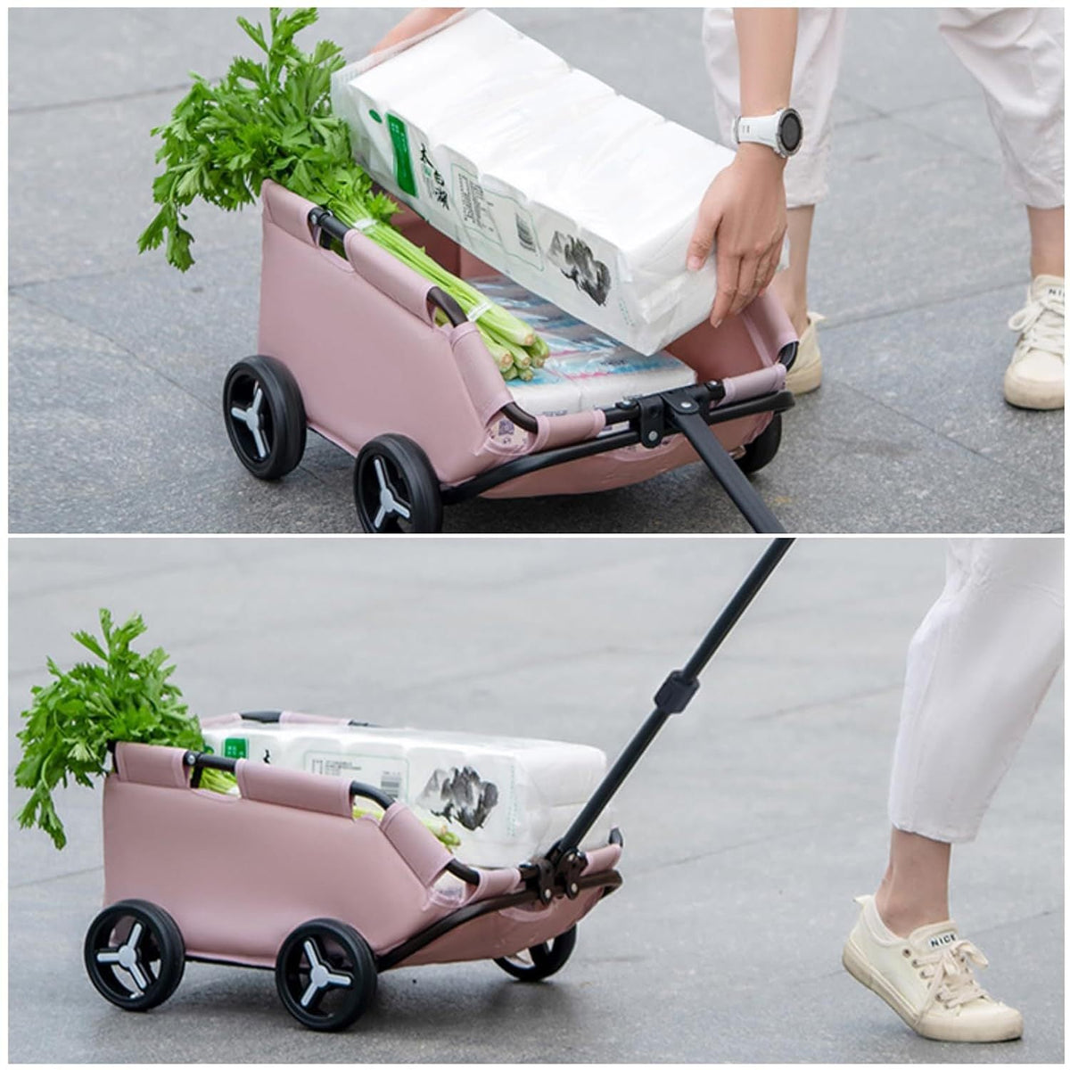 Pet Stroller Dog Cat Trolley Out Small Pet Cart Portable Foldable