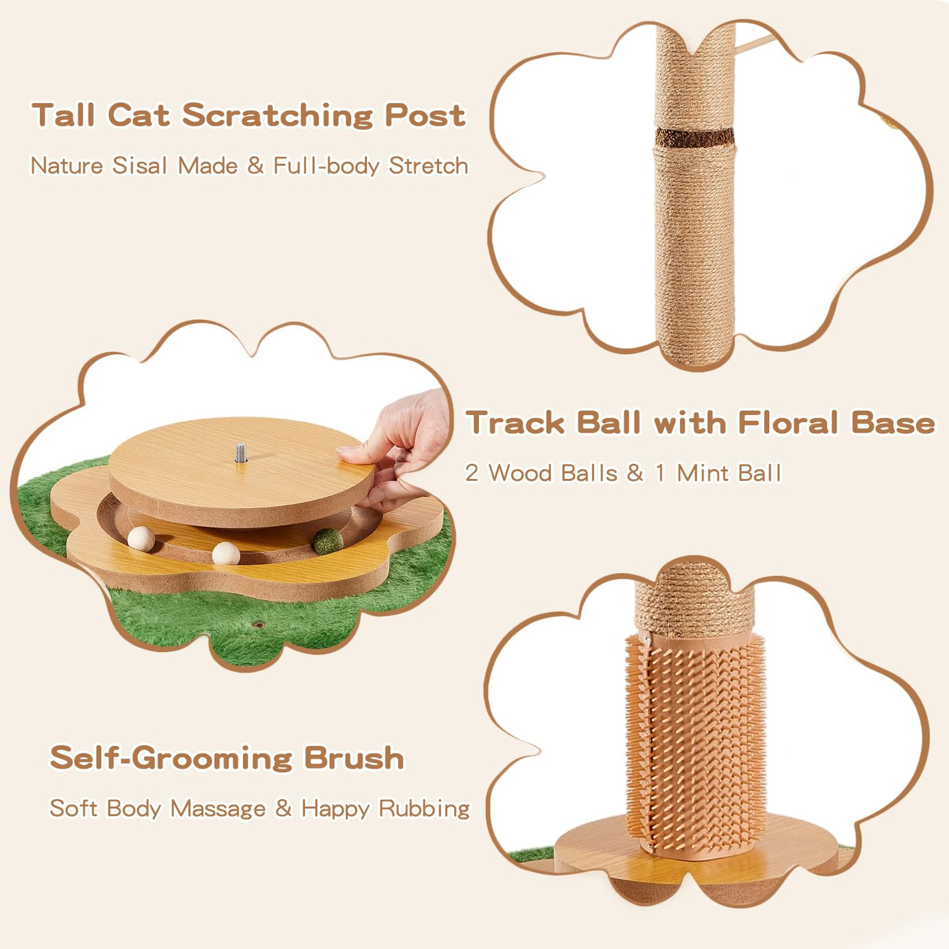 Cat Scratching Post Tall Scratcher Tree For Indoor Cats Adults