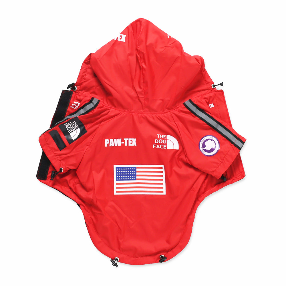 Windproof And Rainproof Dog Large Raincoat