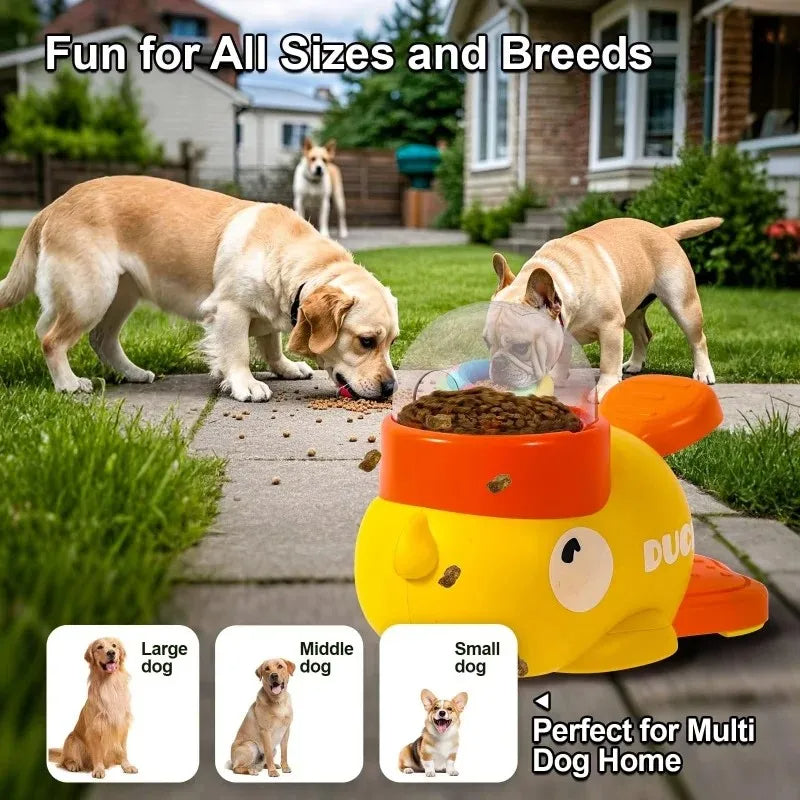 Dog Puzzle Feeder Interactive Pet Food Treat Dispenser Cartoon Duck