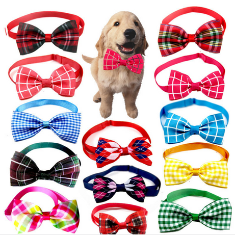 Plaid Pet Tie Cat Dog Scarf Accessories Pet