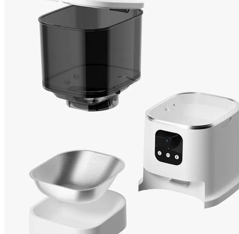 Pawlido™ Smart WiFi Automatic Feeder Voice Recording | App Control | Large Capacity | Smart Timer Feeding