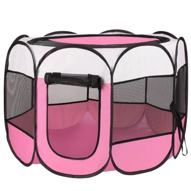 Portable Foldable Pet Fence Sports Pen Dog House