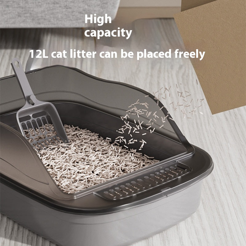 Oversized Litter Box High Fence Anti-splash Cat Toilet Extra Large