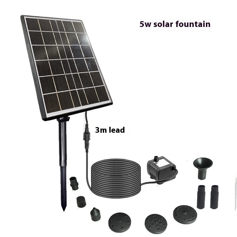Solar Fountain Oxygen Rockery Water Garden Bird Bathtub Floating