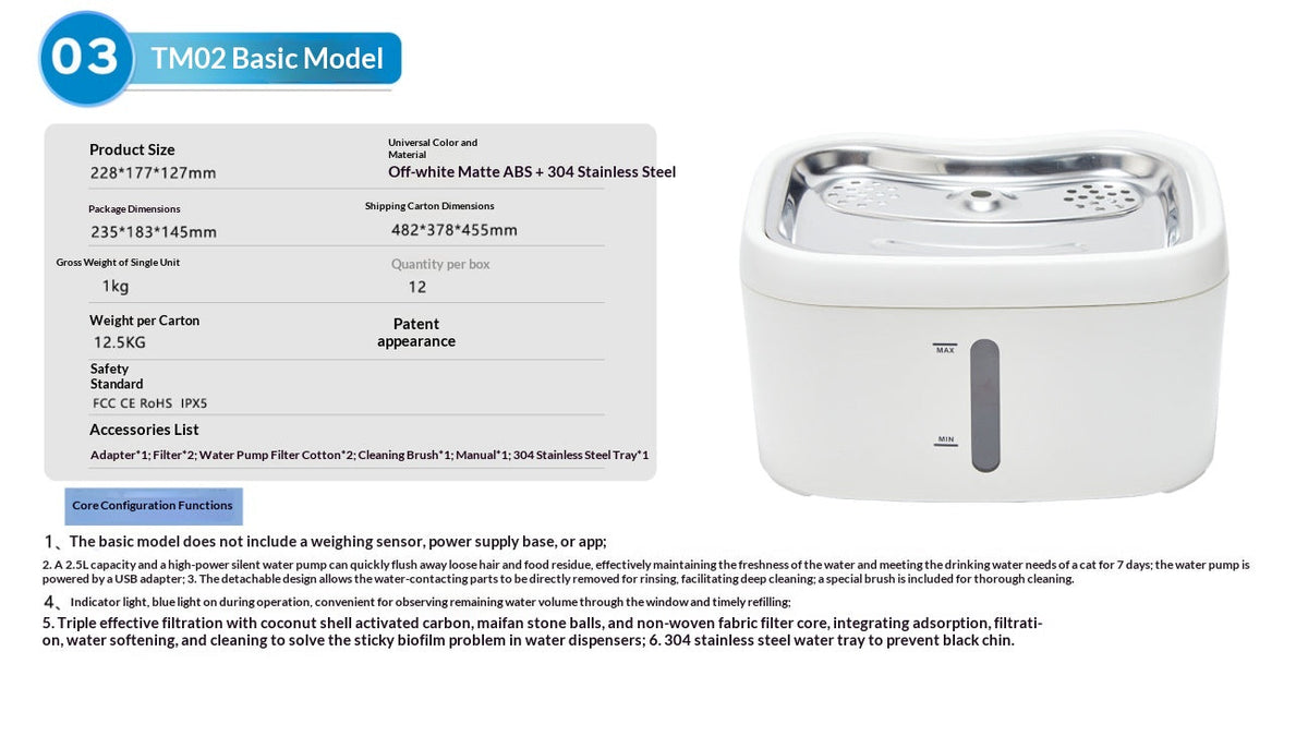Smart Cat Water Fountain With Automatic Sensor And Wireless Power