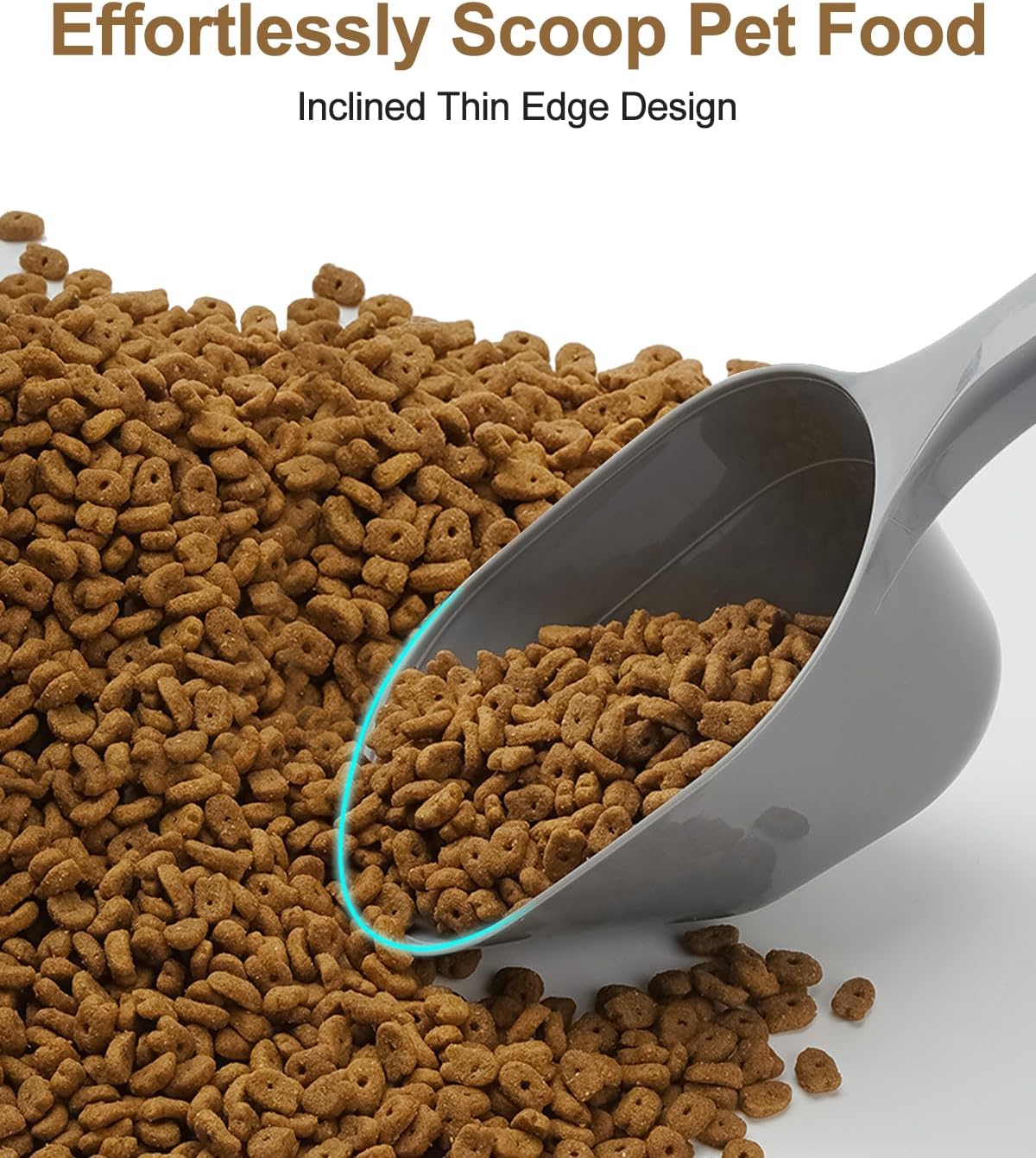 Pet Food Scoop 1 Cup Capacity Lines For 2 And Plastic Pet For Dog