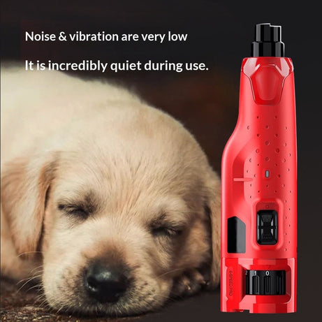 Pet Nail Grinder With Light 6-speed Dust-proof And Quiet Dog Clipper
