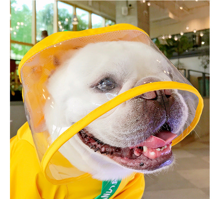 Four Foot Waterproof Full Bag Small And Medium-sized Dog Raincoat