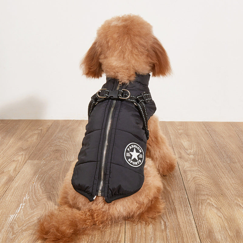 Pet Warm Dog Cotton-padded Clothes Fleece-lined Thickened