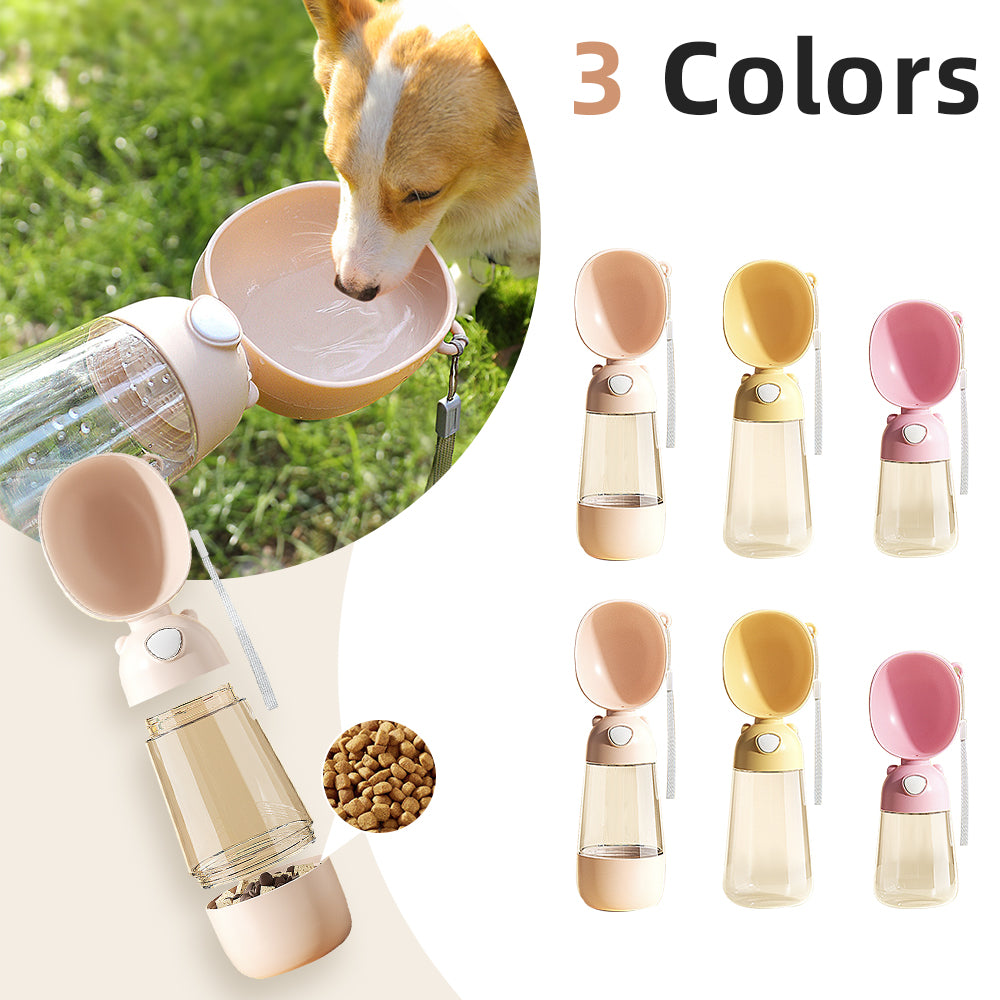 Portable Dog Water Bottle Food And Container For Pet Pets Feeder
