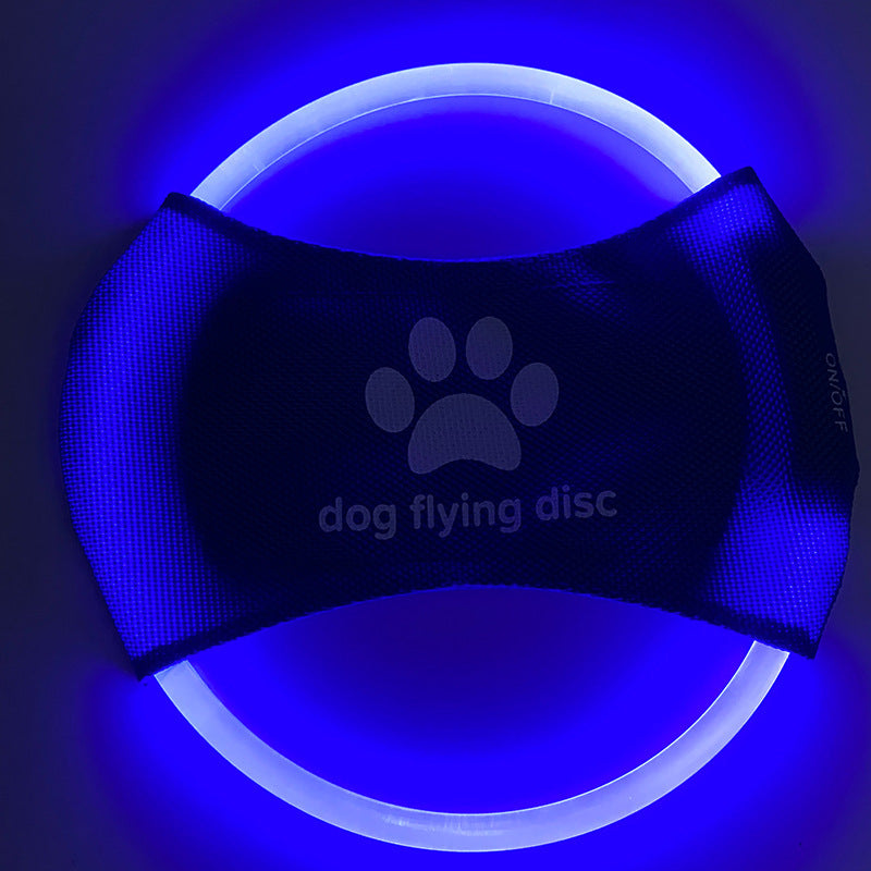 Dog Flying Discs Light Glowing LED Luminoustrainning Interactive