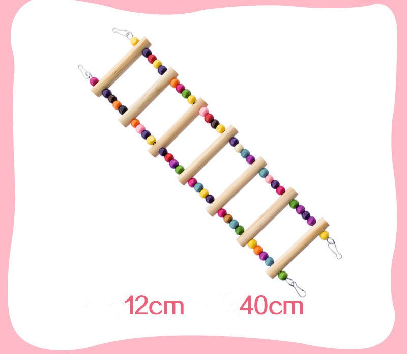 Parrot Bird With Toy Supplies Swing Ring Aerial Ladder Climbing