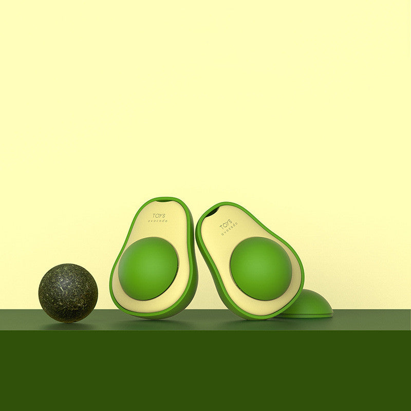 Avocado Cat Mint Multifunctional Catnip Toy 360 Rotating