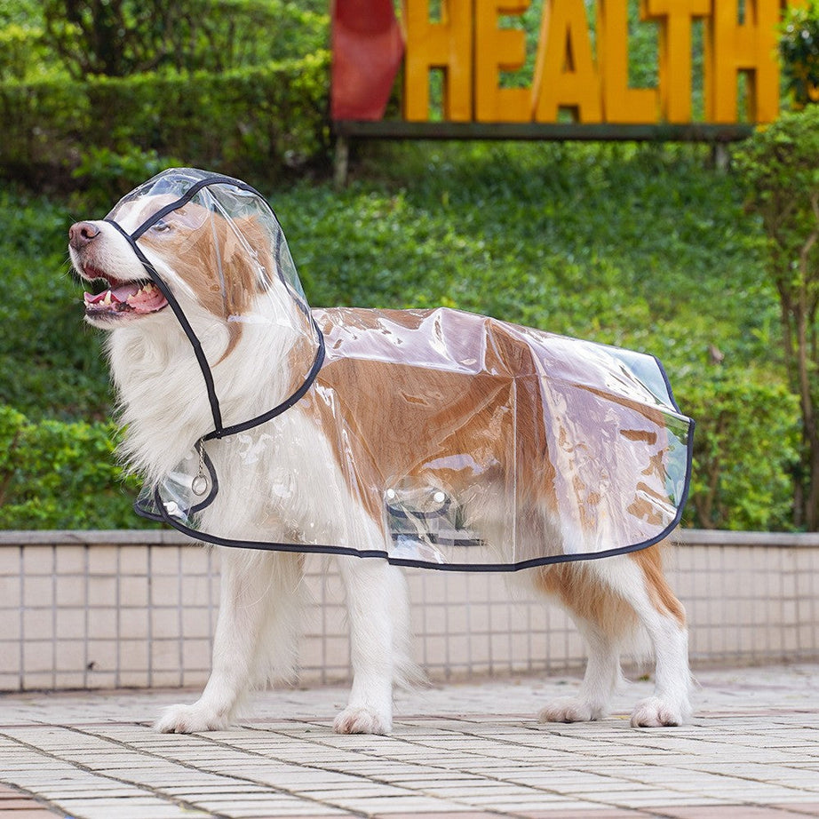 Clear Raincoat For Small Medium Dogs Pet Waterproof Clothes
