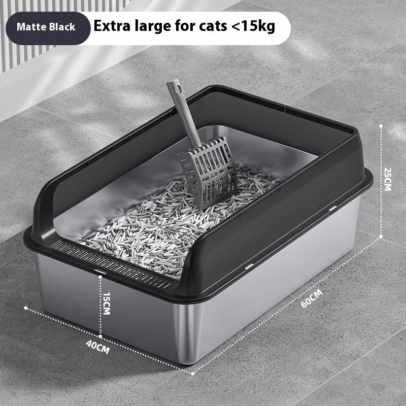 Stainless Steel Litter Box Cat Toilet