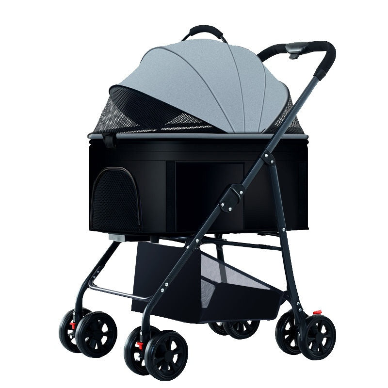 Pet Stroller For Dogs And Cats Portable Detachable Cage