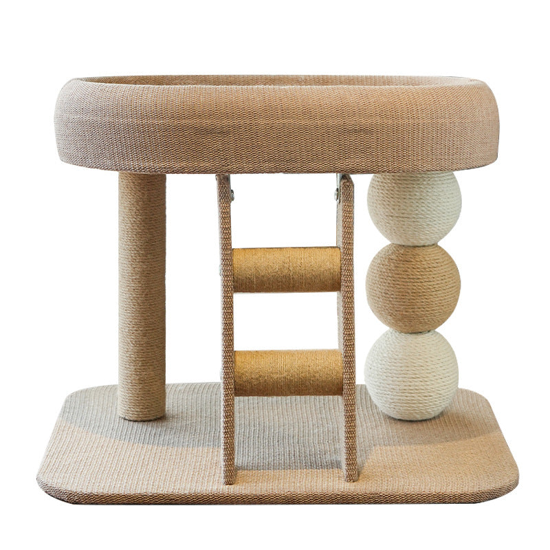 Small Cat Nest Hemp Rope Scratching Post Integrated Chamfer