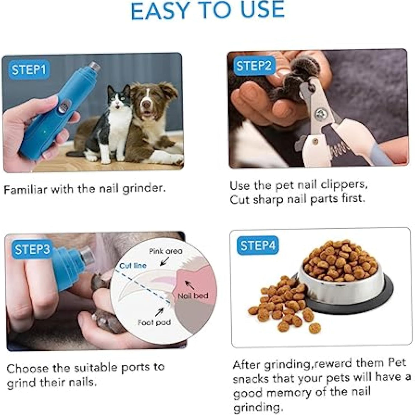 Pet Nail Grinder Electric Polisher For Pet Dog Claw Trimmer Pet